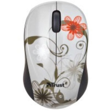 Мишка IT/mouse TRUST Vivy Wireless Mini Mouse Grey Flowers