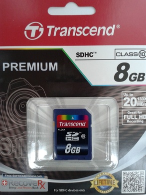 SDHC 8Gb Transcend class 10