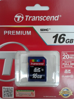 SDHC 16Gb Transcend class 10