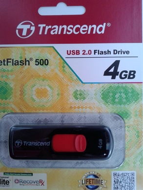 USB 2.0 Transcend JetFlash 500 4Gb Black