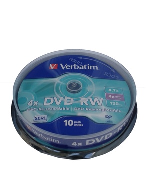 DVD-RW Verbatim 4,7 Gb 4x cake 10