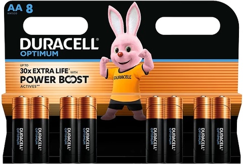Батарейка DURACELL LR06 KPD 08*10 Optimum уп. 1x8 шт.