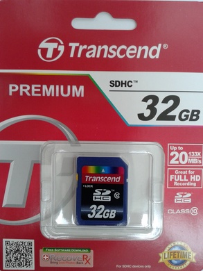 SDHC 32Gb Transcend class 10