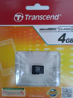 microSDHC 4Gb Transcend class 4