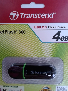 USB 2.0 Transcend JetFlash 300 4Gb Black
