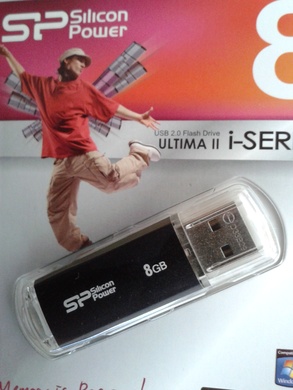 USB 2.0 SiliconPower Ultima II - I series 8Gb Black
